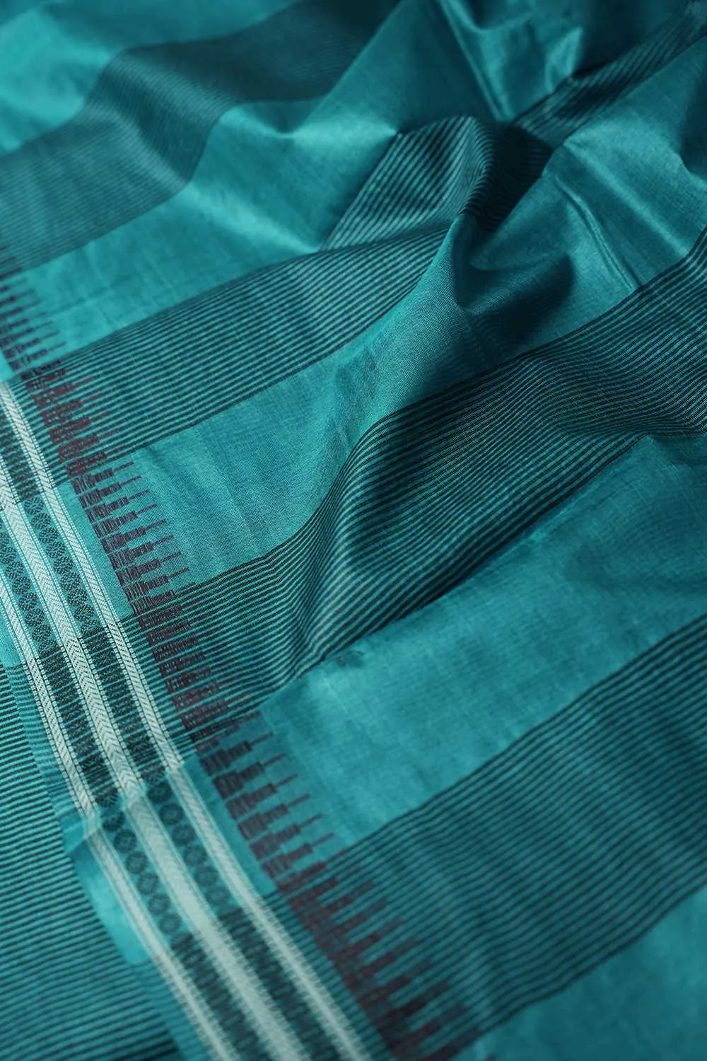 Ramar Blue Handwoven Tussar saree