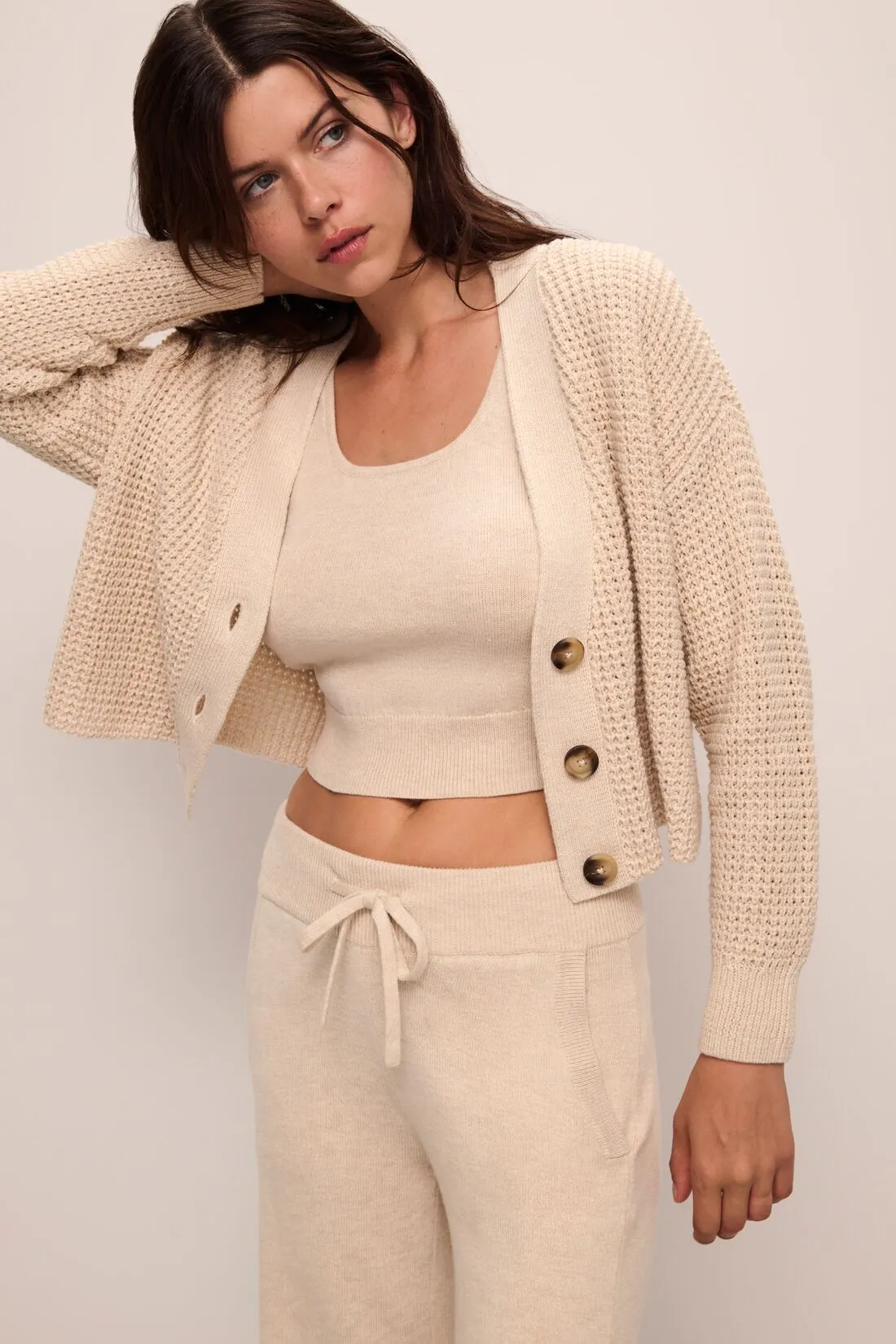 Recycled Sweater Cropped Cardigan