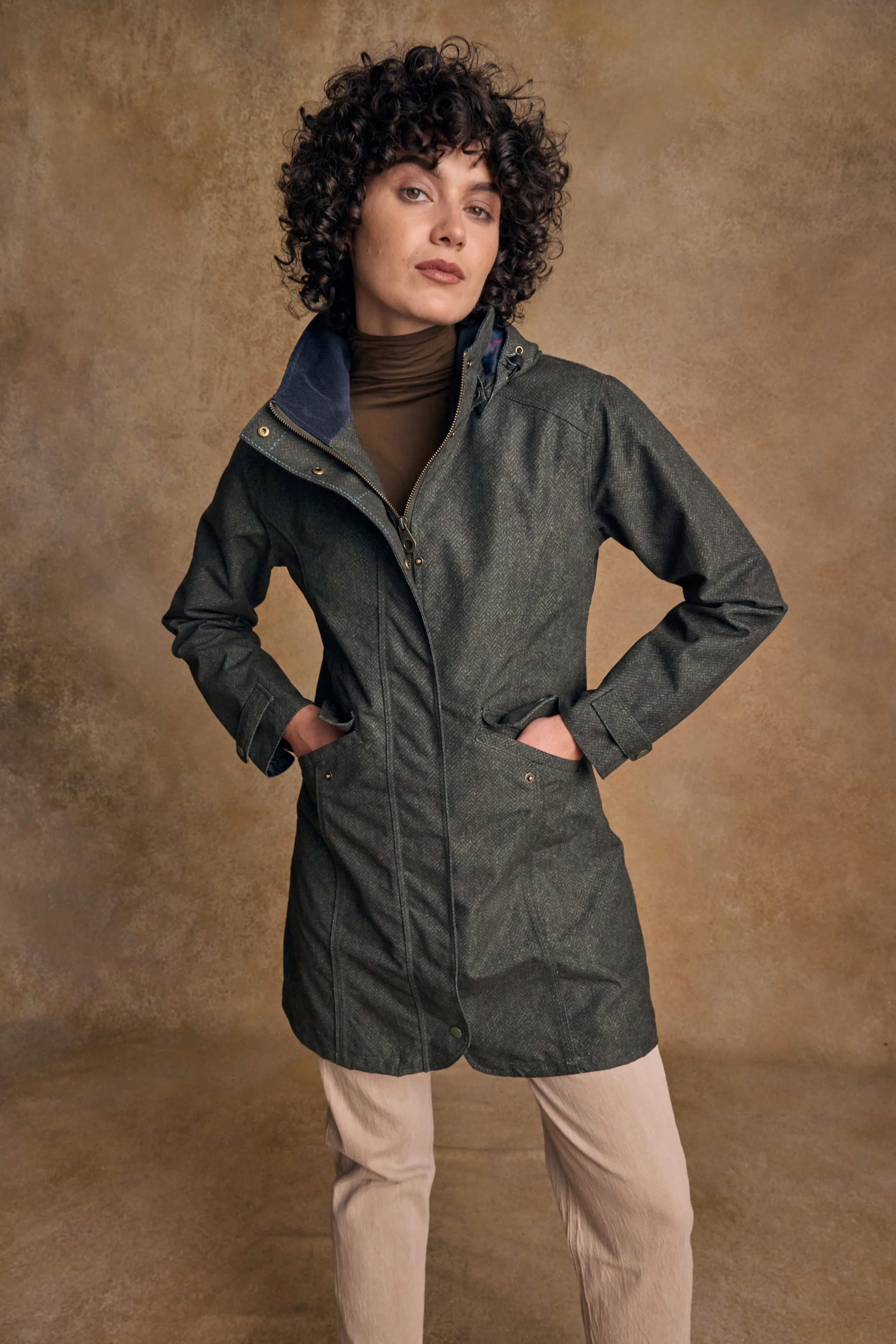 Sophia Waterproof Jacket - Green Fields