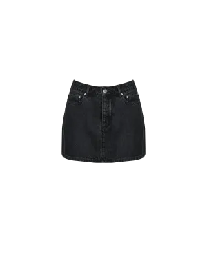 SUBLIME DENIM MINI SKIRT BLACK