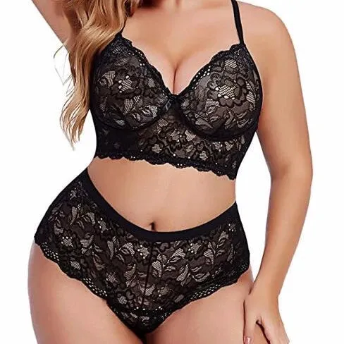 Touch Me High Waist Lingerie Set