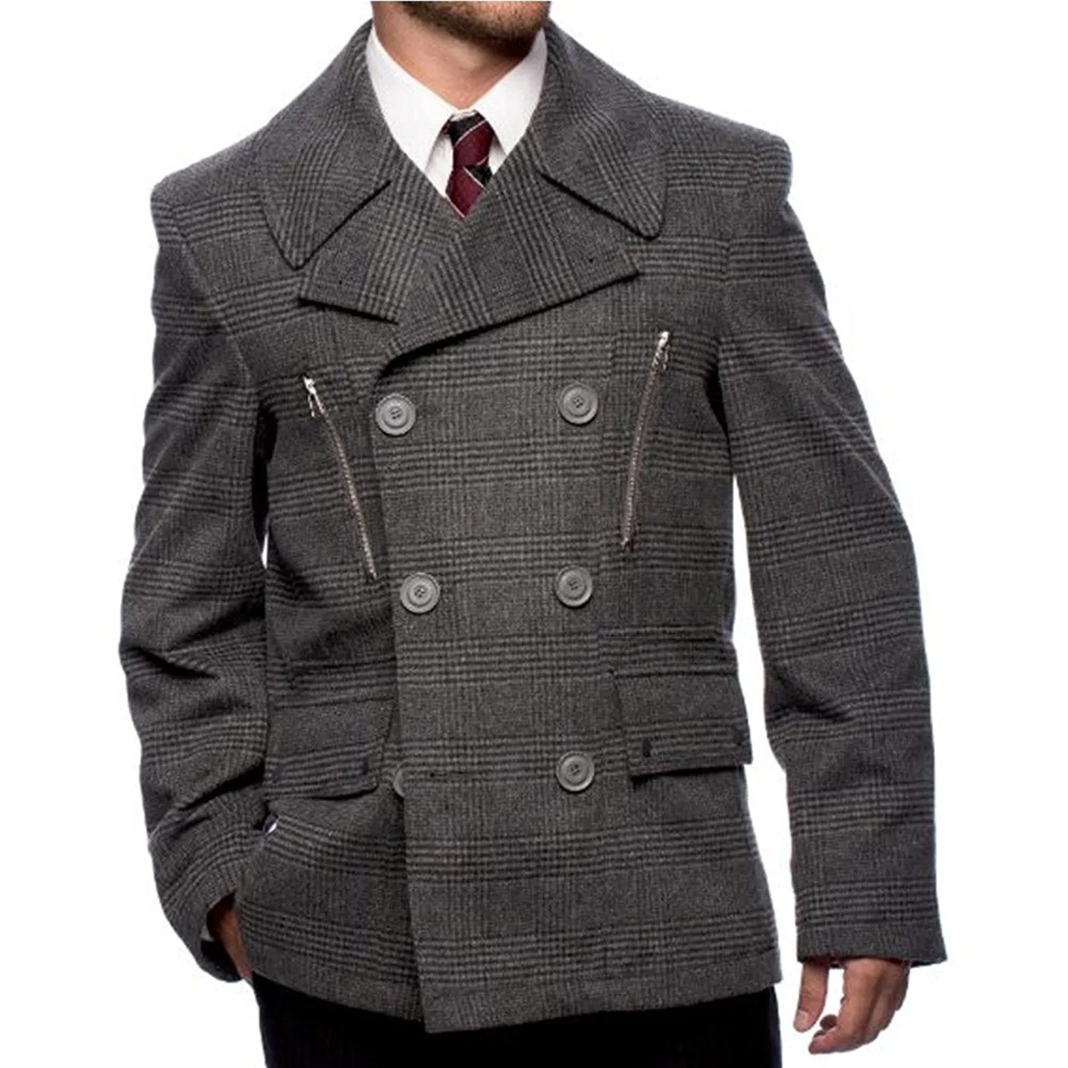 West End Men's Double Breasted Willard Pea Coat - CLEARANCE - FINAL SALE