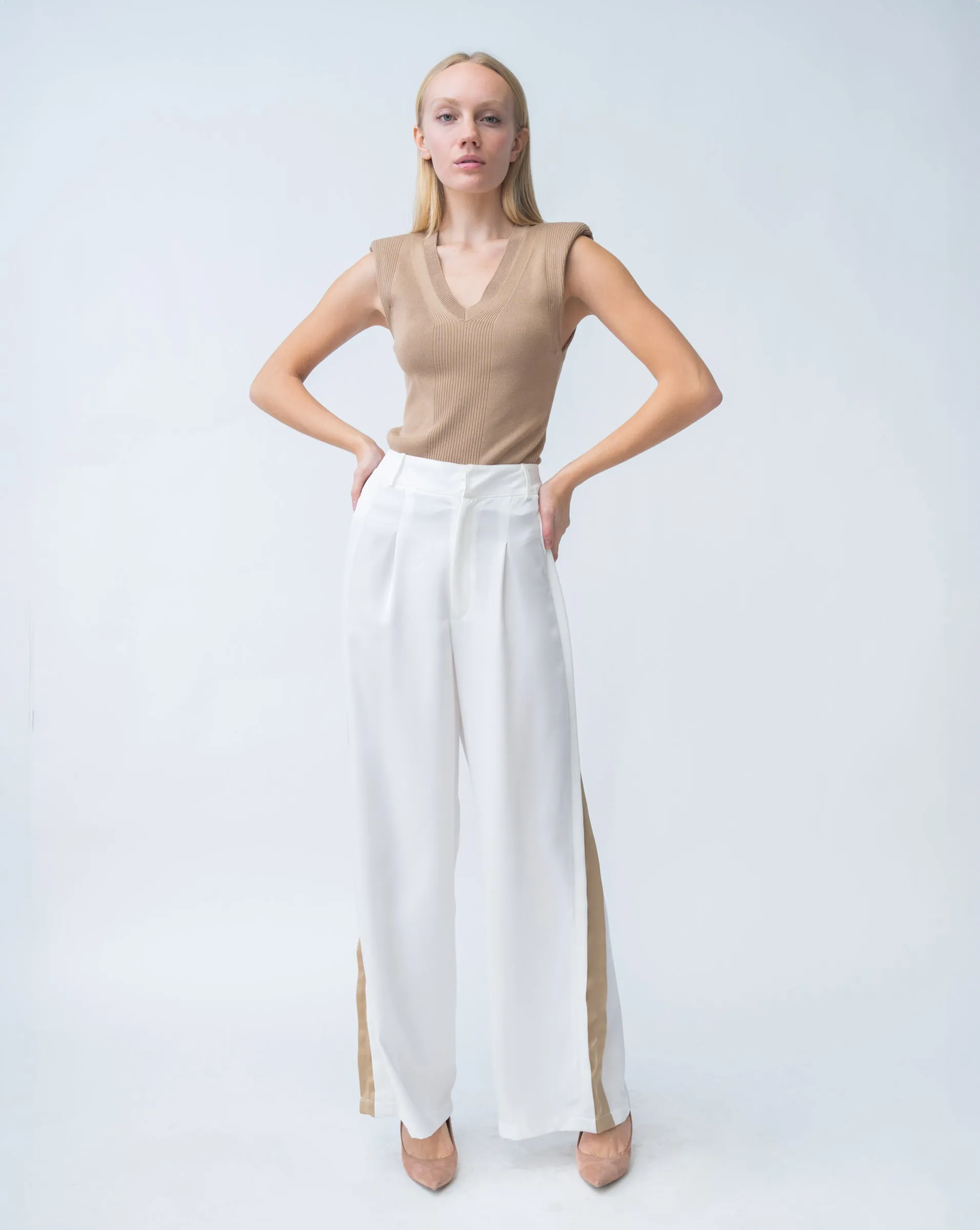 Wide Leg Pleated Pant